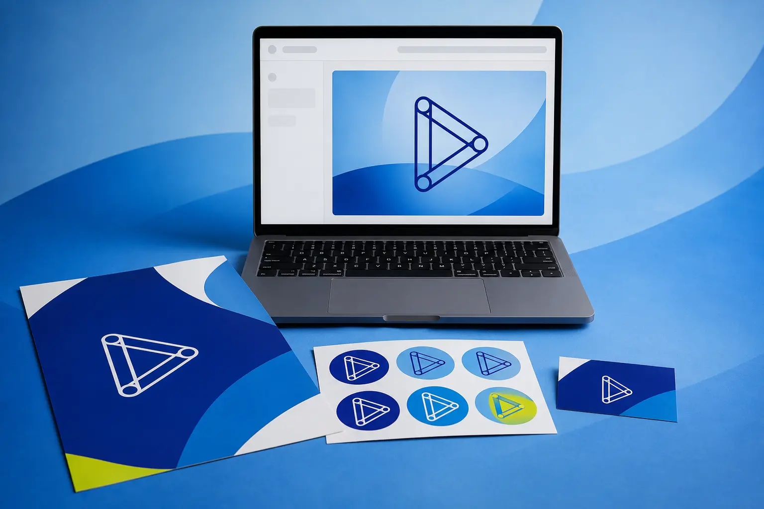 Mockup fotográfico de diseños para impresión creados con inteligencia artificial